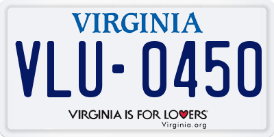 VA license plate VLU0450