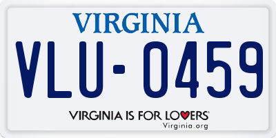 VA license plate VLU0459