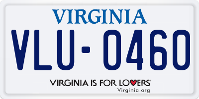 VA license plate VLU0460