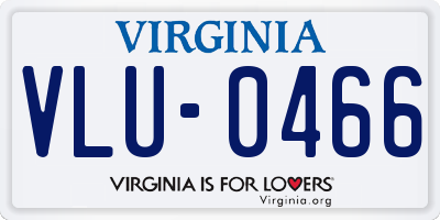 VA license plate VLU0466