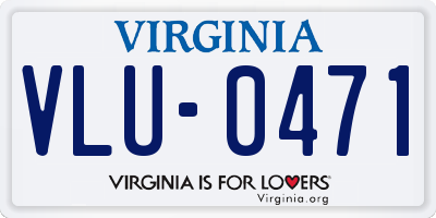 VA license plate VLU0471