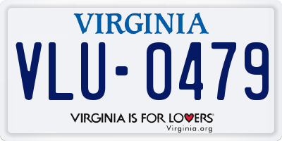 VA license plate VLU0479