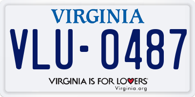 VA license plate VLU0487