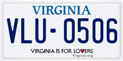 VA license plate VLU0506