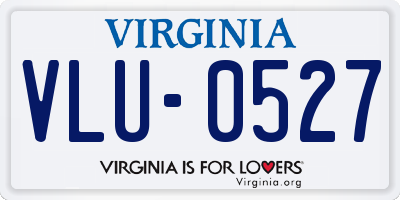 VA license plate VLU0527