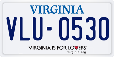VA license plate VLU0530