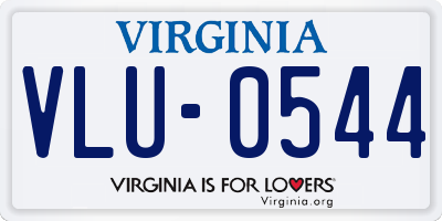 VA license plate VLU0544