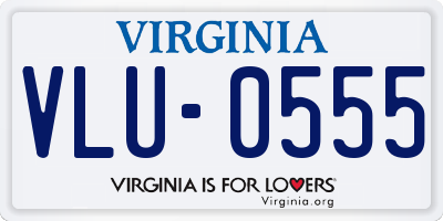 VA license plate VLU0555