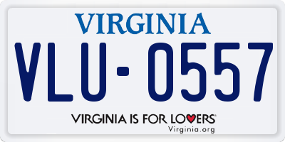 VA license plate VLU0557
