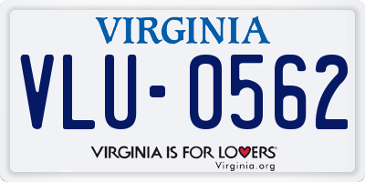 VA license plate VLU0562