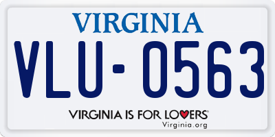 VA license plate VLU0563