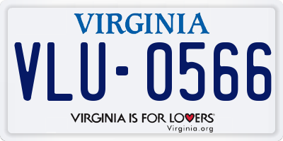 VA license plate VLU0566