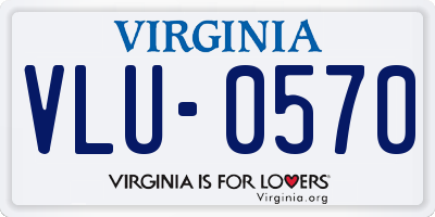 VA license plate VLU0570