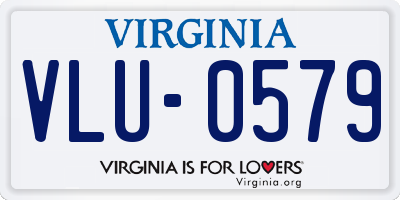 VA license plate VLU0579