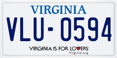 VA license plate VLU0594