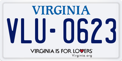 VA license plate VLU0623