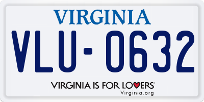 VA license plate VLU0632