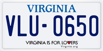 VA license plate VLU0650