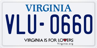 VA license plate VLU0660