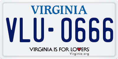 VA license plate VLU0666