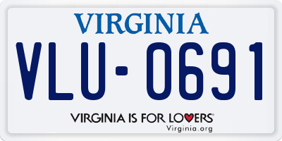 VA license plate VLU0691