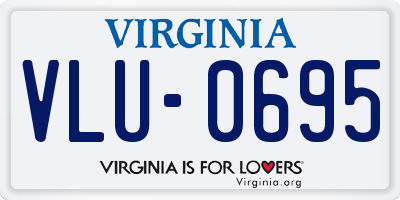 VA license plate VLU0695
