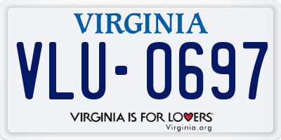 VA license plate VLU0697