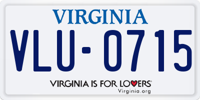 VA license plate VLU0715