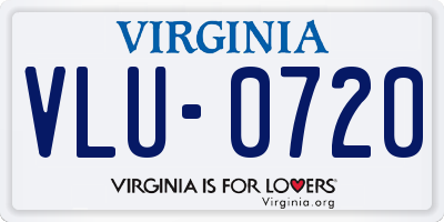 VA license plate VLU0720
