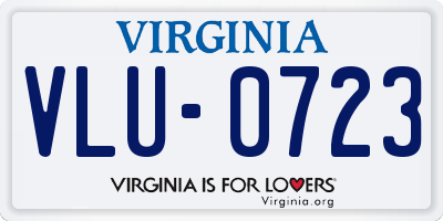 VA license plate VLU0723