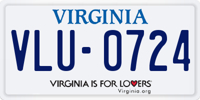VA license plate VLU0724