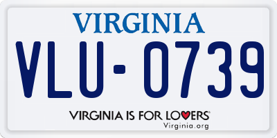 VA license plate VLU0739