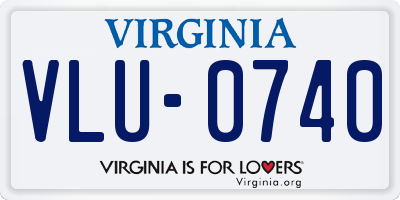 VA license plate VLU0740