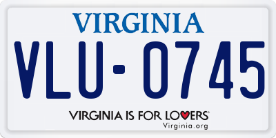 VA license plate VLU0745