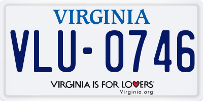 VA license plate VLU0746