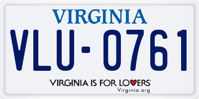 VA license plate VLU0761