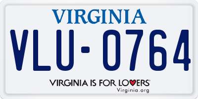 VA license plate VLU0764
