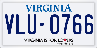 VA license plate VLU0766