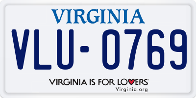 VA license plate VLU0769