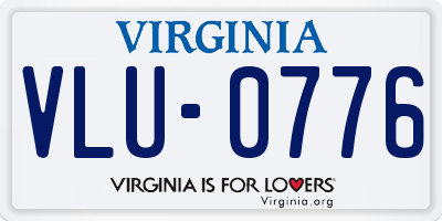 VA license plate VLU0776