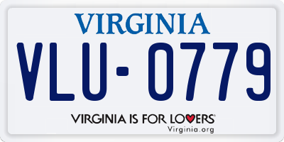 VA license plate VLU0779