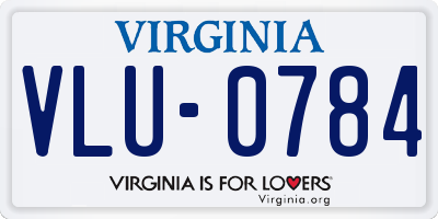 VA license plate VLU0784