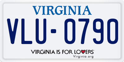 VA license plate VLU0790