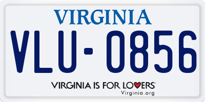 VA license plate VLU0856