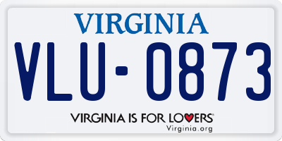 VA license plate VLU0873