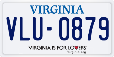 VA license plate VLU0879