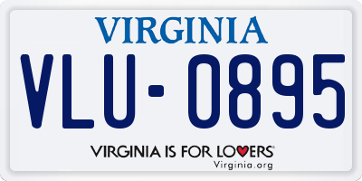 VA license plate VLU0895