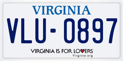 VA license plate VLU0897