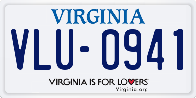 VA license plate VLU0941