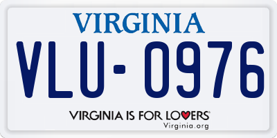 VA license plate VLU0976